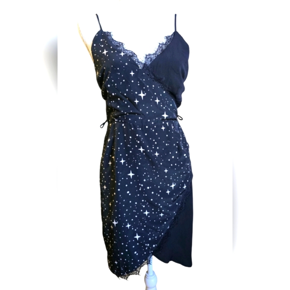 Black Starry Midi Dress